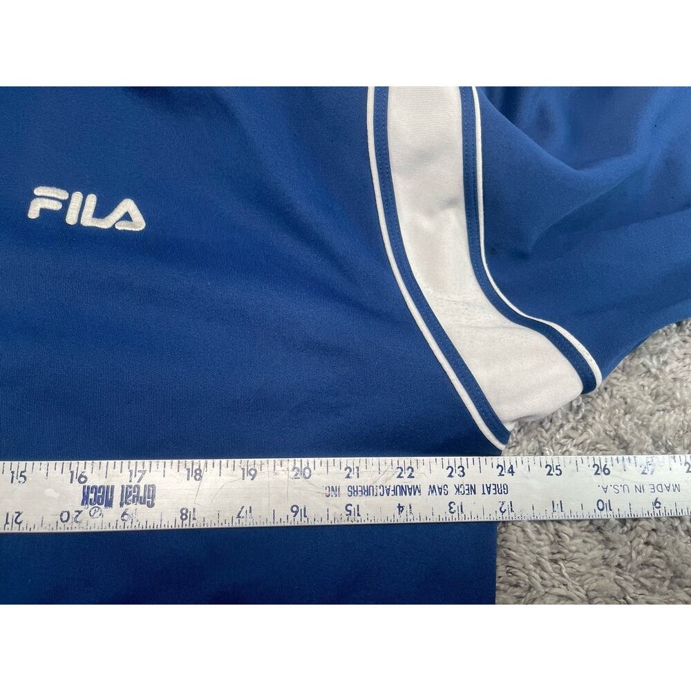 Vintage 90s Men’s FILA Zip Sweater Size Medium Navy Athletic Track Jacket - Picture 6 of 8